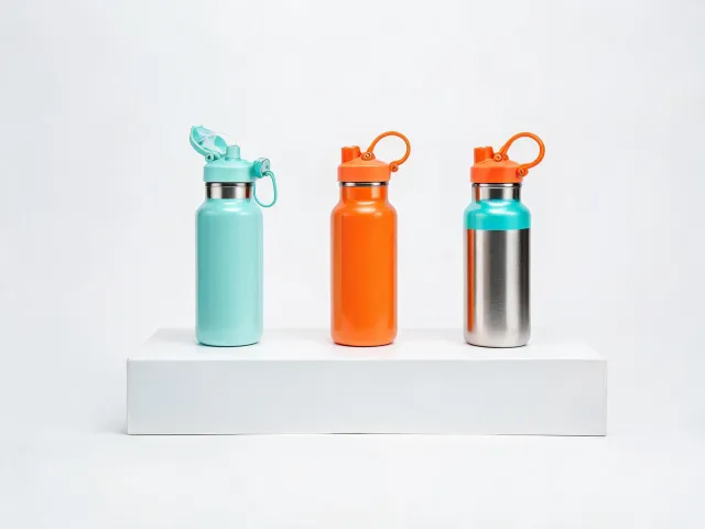 Colorful water bottles