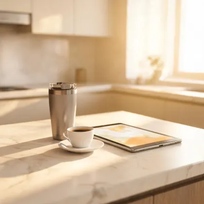 Coffee tumbler for morning routines