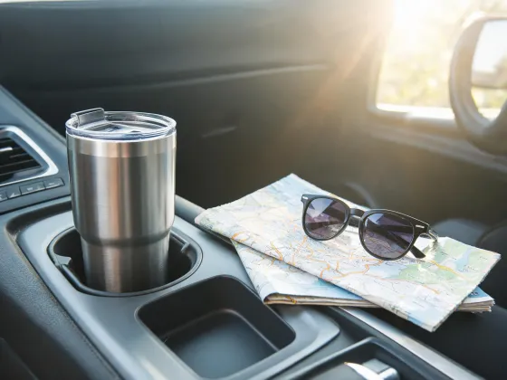 Travel bottle in cup holder