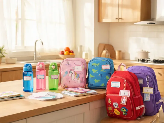 School bottles and lunch bags